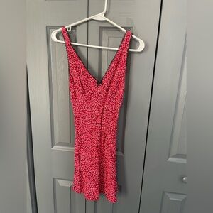 Wild Fable Red and Pink Patterned Top
